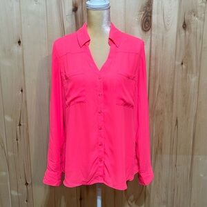 Express Hot Pink Portofino Shirt Size L